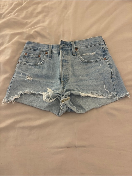 Levi's Pants - Classic Light Blue Distressed Levi’s Denim Shorts - Women